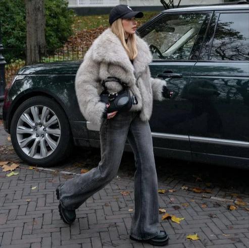 Elegantní umělé kožich pro maximální teplo