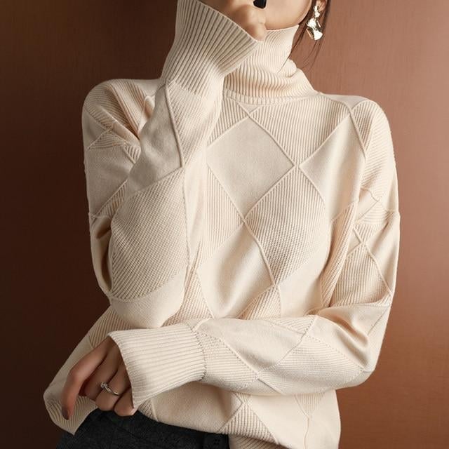 カシミヤのタートルネックセーター:冬のためのエレガンスと快適さ